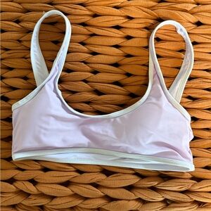 Women's purple and White bikini top